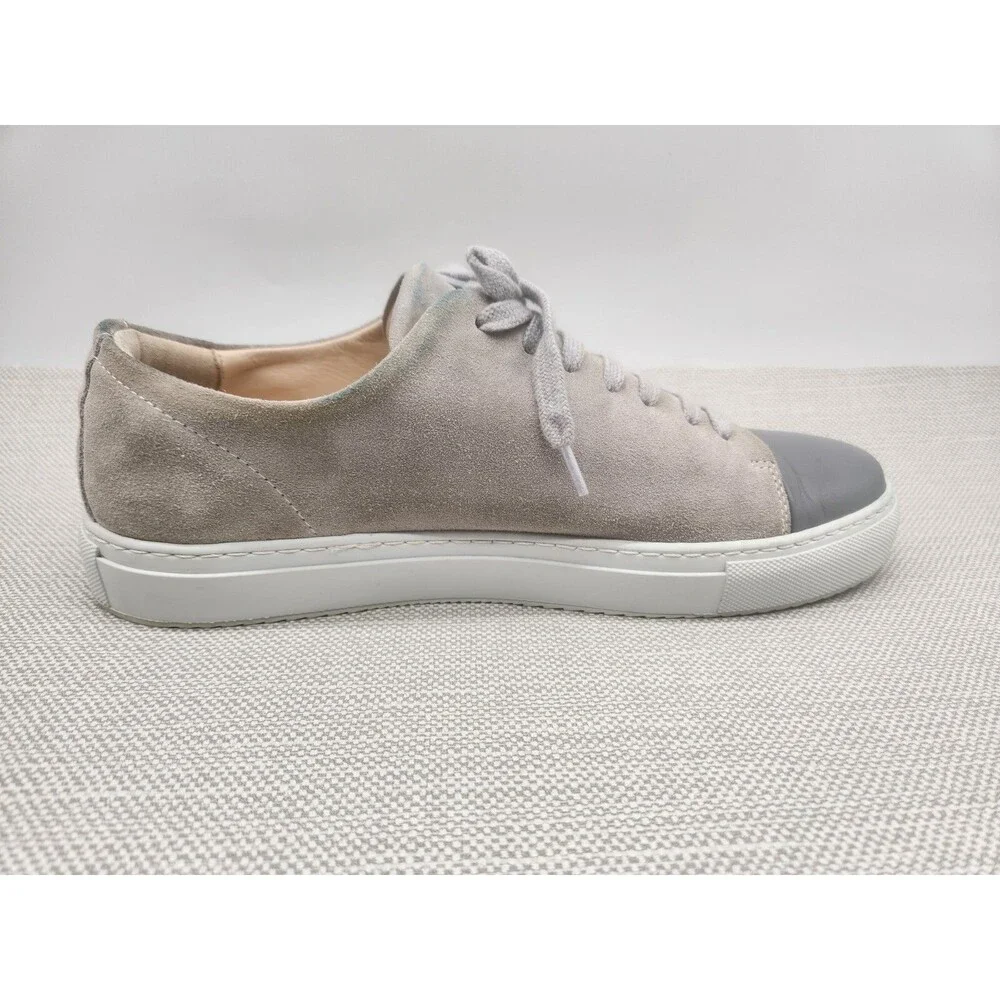 Alex Arigado Cap Toe Sneaker Size 9 Gray Leather Suede Lace Up Casual